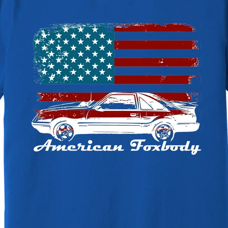 American Foxbody Muscle Car 5 0l Car Enthusiast Flag Gift Premium T-Shirt