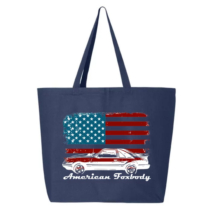 American Foxbody Muscle Car 5 0l Car Enthusiast Flag Gift 25L Jumbo Tote