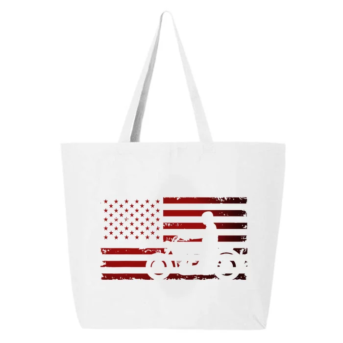 American Flag Motorcycle Biker Chopper 25L Jumbo Tote