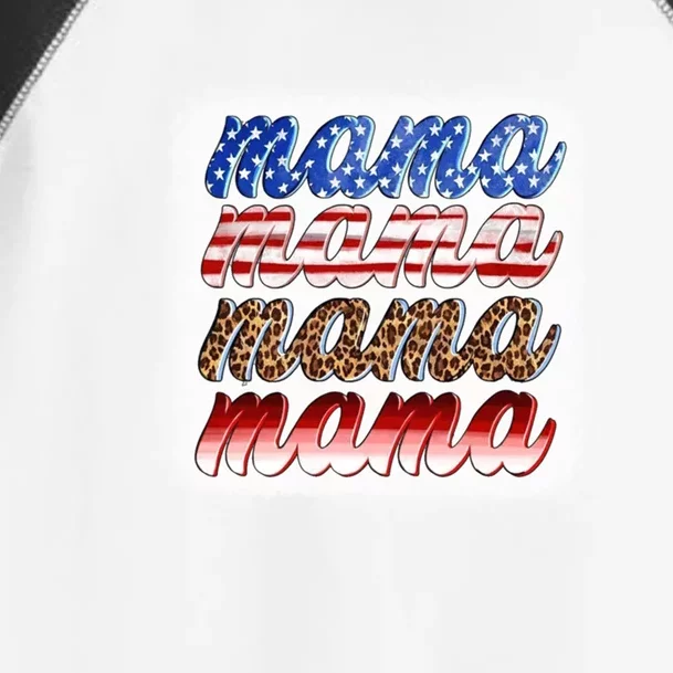 American Flag Mama Leopard Mama Great Gift Toddler Fine Jersey T-Shirt