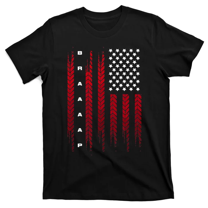 American Flag Motocross Motocross Dirt Bike T-Shirt