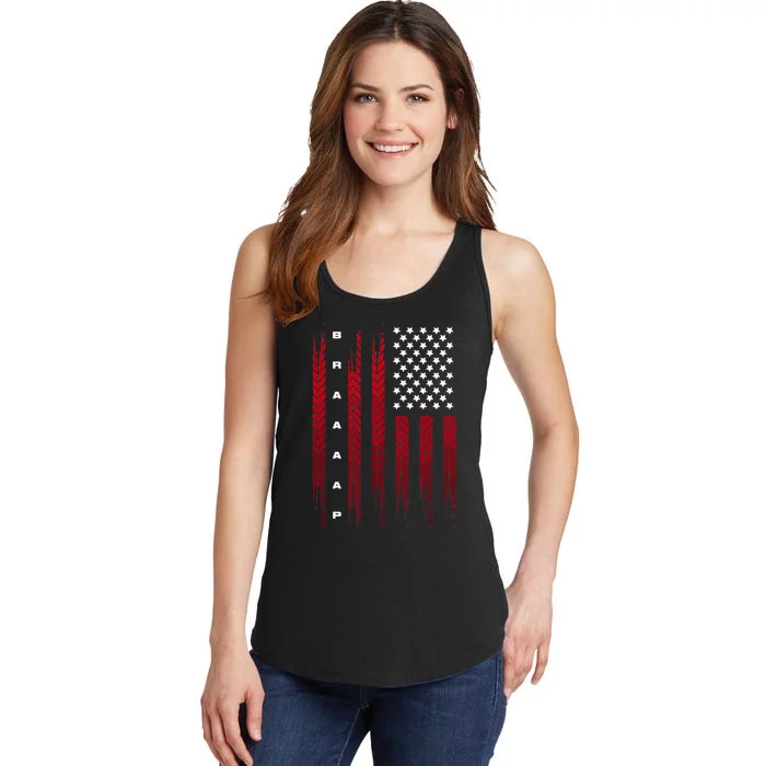 American Flag Motocross Motocross Dirt Bike Ladies Essential Tank