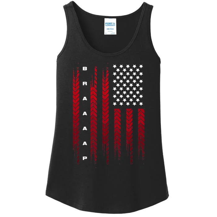 American Flag Motocross Motocross Dirt Bike Ladies Essential Tank