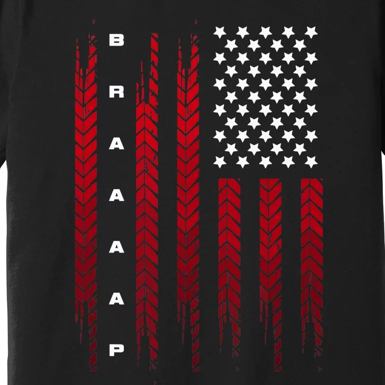 American Flag Motocross Motocross Dirt Bike Premium T-Shirt