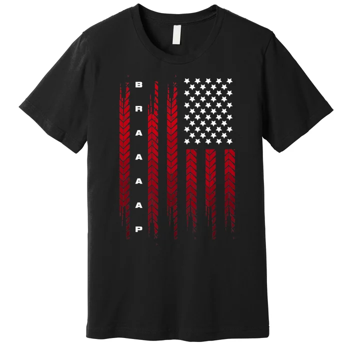 American Flag Motocross Motocross Dirt Bike Premium T-Shirt