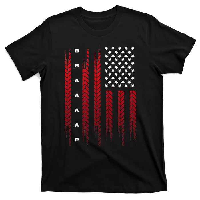 American Flag Motocross Apparel Motocross Dirt Bike T-Shirt