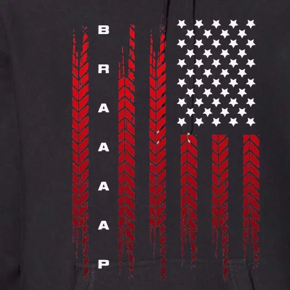 American Flag Motocross Apparel Motocross Dirt Bike Premium Hoodie