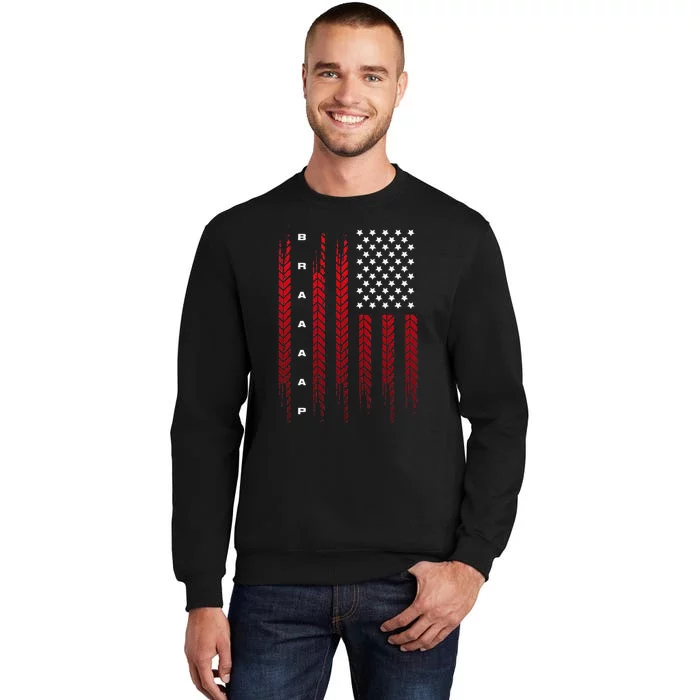 American Flag Motocross Apparel Motocross Dirt Bike Tall Sweatshirt