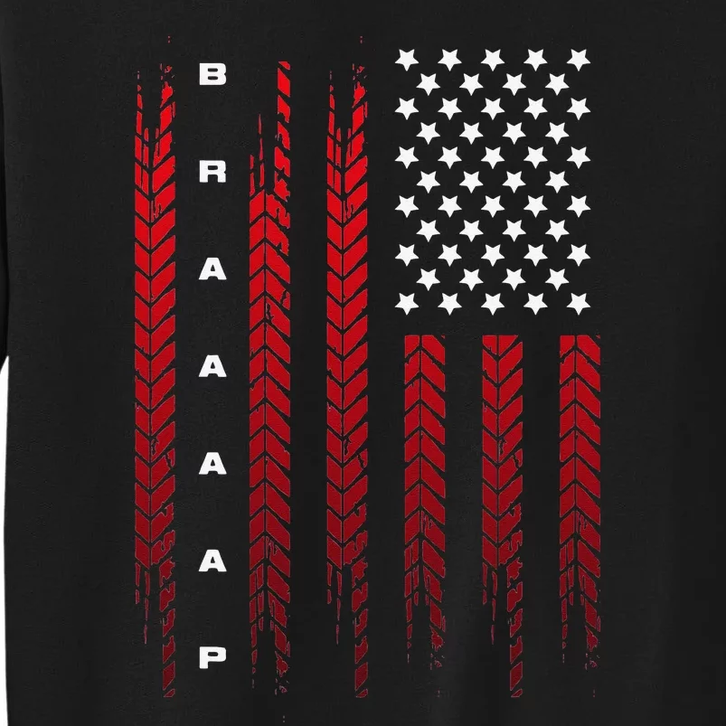 American Flag Motocross Apparel Motocross Dirt Bike Tall Sweatshirt