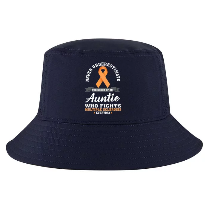 Auntie Fights Multiple Sclerosis Ms Warrior Cool Gift Cool Comfort Performance Bucket Hat