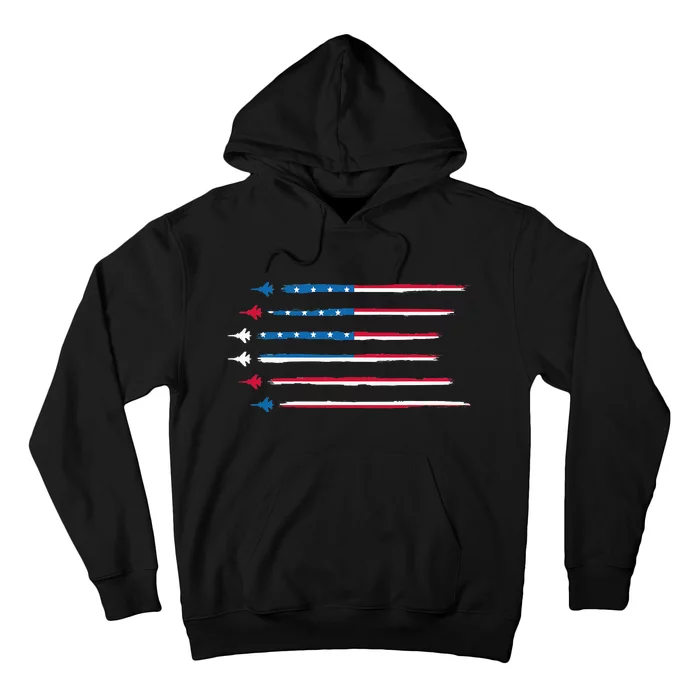 American Flag Military Jet Plane Aviation Hoodie