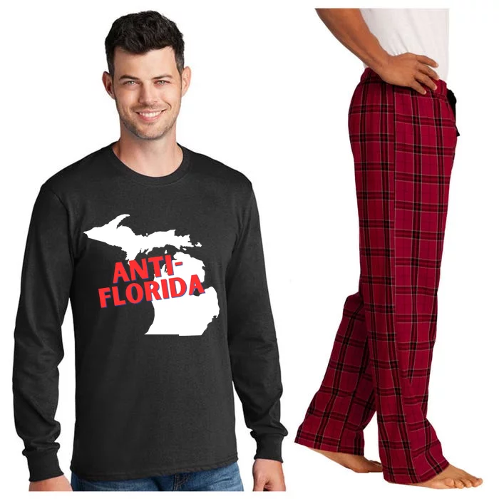 Antiflorida Funny Michigan Political Quote Democratic Gift Long Sleeve Pajama Set