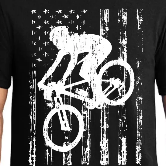 American Flag Mountain Bike, Mountain Bike Gift Pajama Set