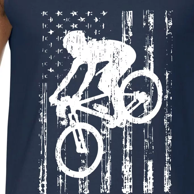 American Flag Mountain Bike, Mountain Bike Gift Comfort Colors® Tank Top