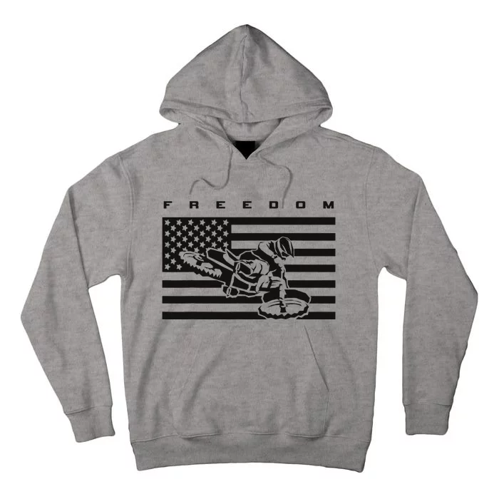 American Flag Motocross Apparel Motocross Dirt Bike Tall Hoodie