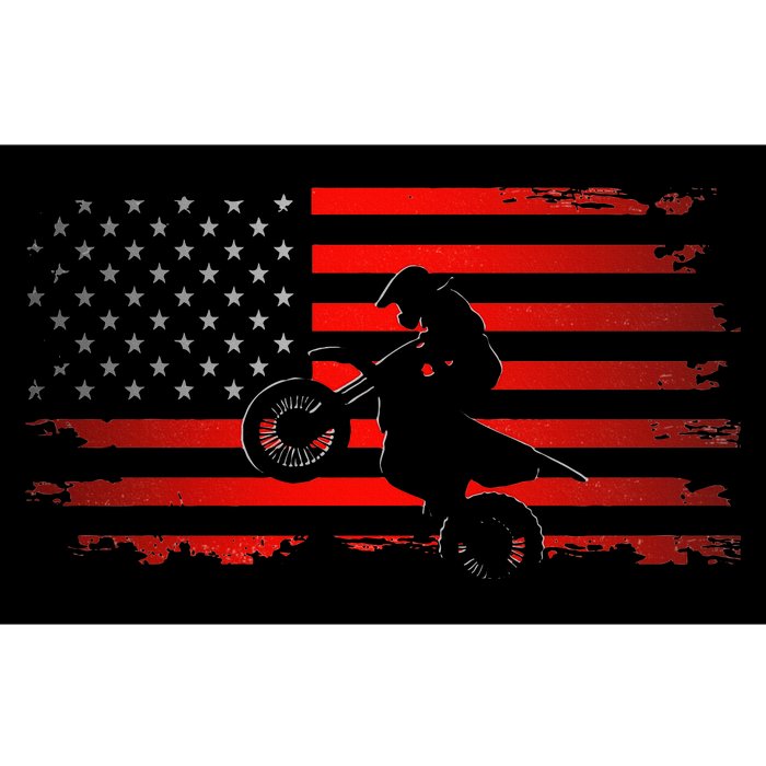 American Flag Motocross Motocross Dirt Bike Bumper Sticker