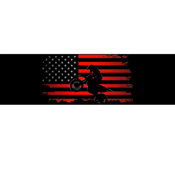 American Flag Motocross Motocross Dirt Bike Bumper Sticker