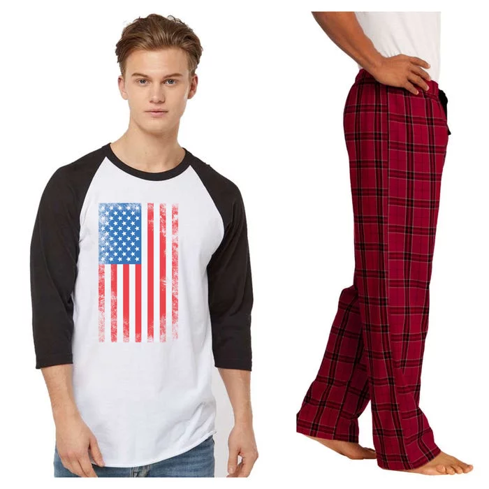 American Flag Meaningful Gift Raglan Sleeve Pajama Set