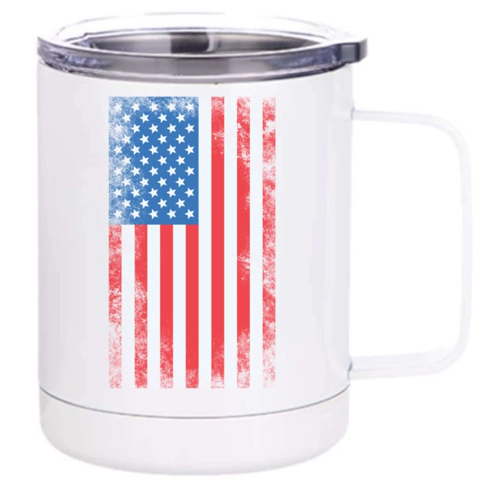 American Flag Meaningful Gift Front & Back 12oz Stainless Steel Tumbler Cup