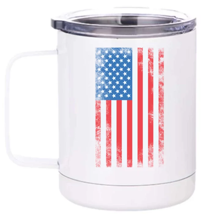 American Flag Meaningful Gift Front & Back 12oz Stainless Steel Tumbler Cup