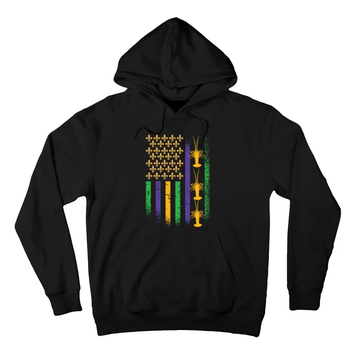 American Flag Mardi Gras Hoodie