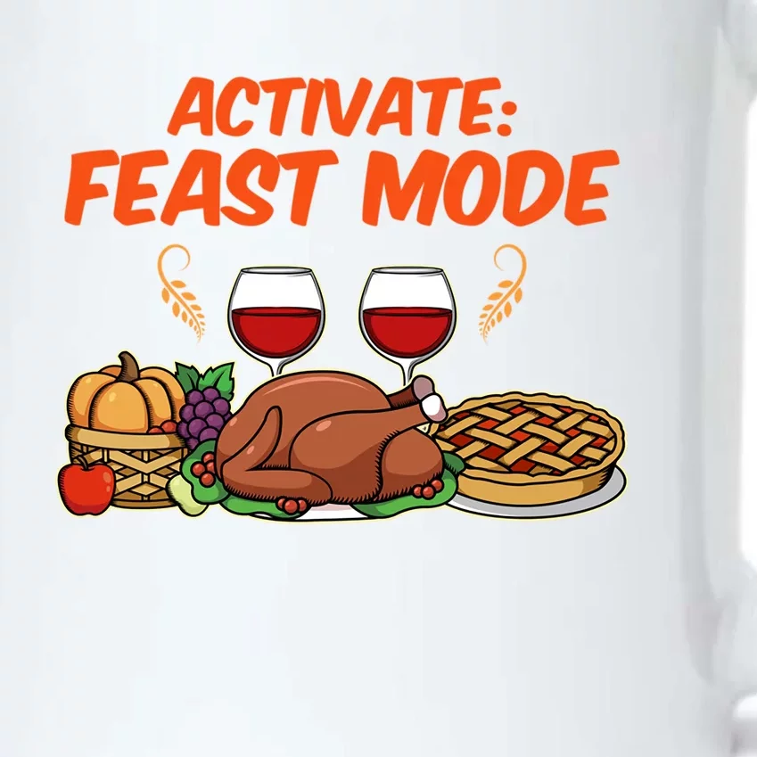 Activate Feast Mode Happy Thanksgiving Funny Matching Quote Gift Black Color Changing Mug