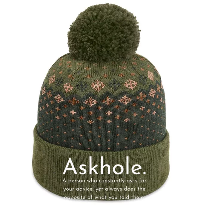 Askhole Funny Meaning Definition The Baniff Cuffed Pom Beanie