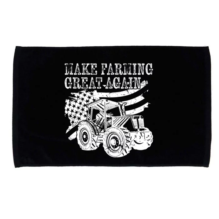 American Flag Make Farming Great Again Farming Lifestyle Meaningful Gift Microfiber Hand Towel