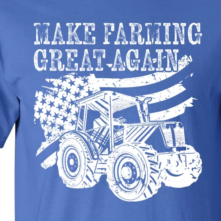 American Flag Make Farming Great Again Farming Lifestyle Meaningful Gift Tall T-Shirt