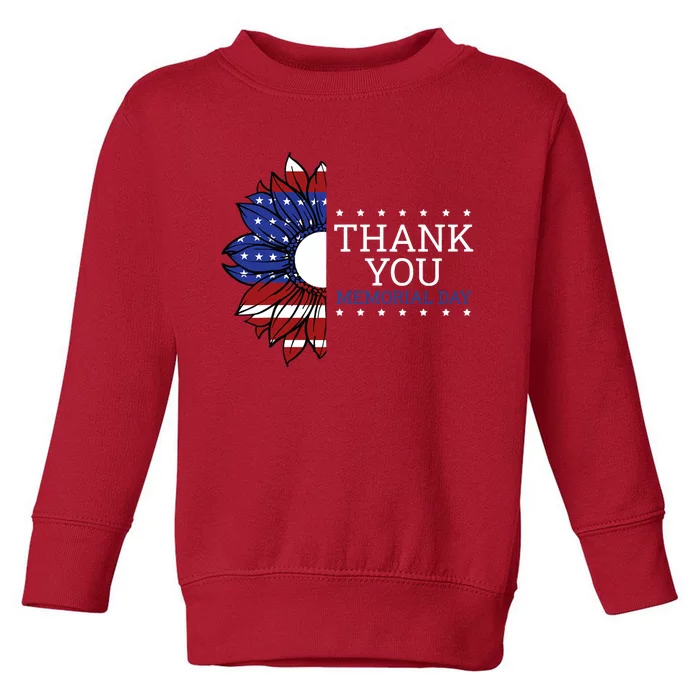 American Flag Memorial Day Memorial Day Design Toddler Sweatshirt