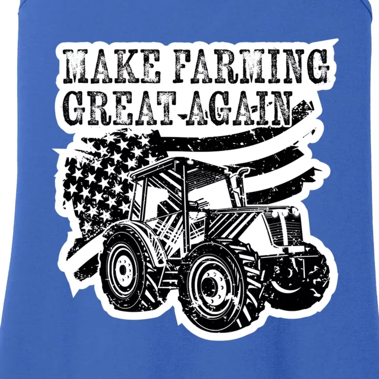 American Flag Make Farming Great Again Farming Lifestyle Meaningful Gift Ladies Essential Tank