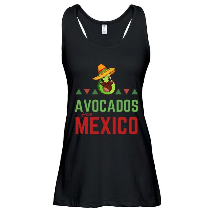 Avocados From Mexico Mexican Day Flag Avocado Costume Ladies Essential Flowy Tank