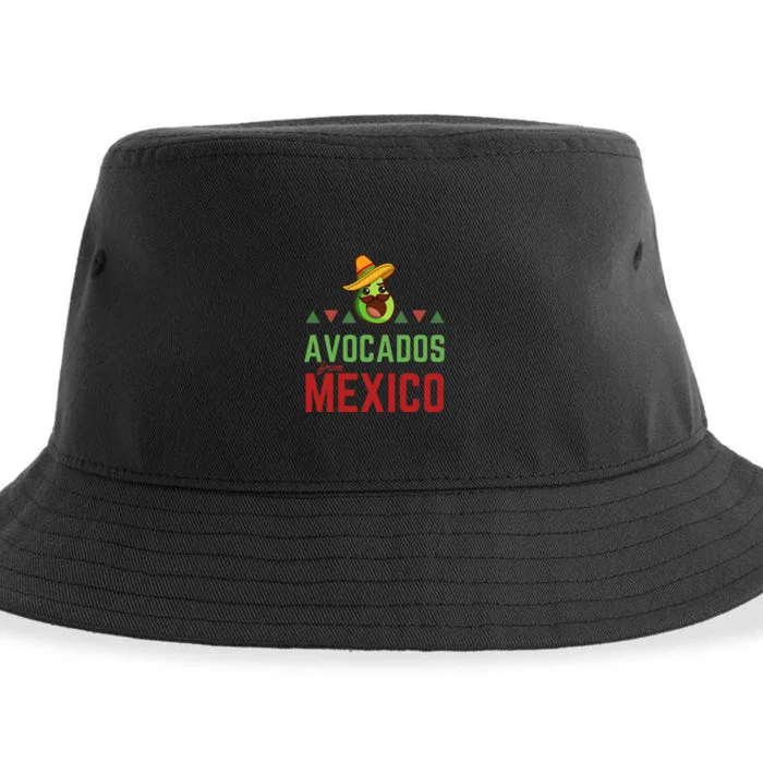 Avocados From Mexico Mexican Day Flag Avocado Costume Sustainable Bucket Hat