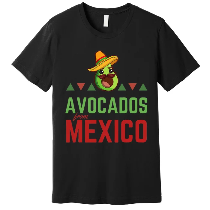 Avocados From Mexico Mexican Day Flag Avocado Costume Premium T-Shirt