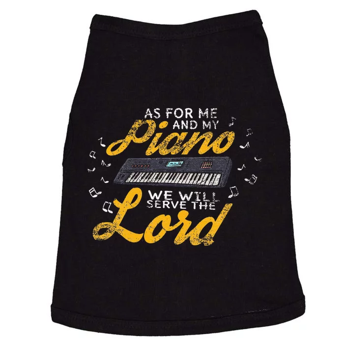 As for Me and My Piano We Will Serve The Lord Christian Doggie Tank