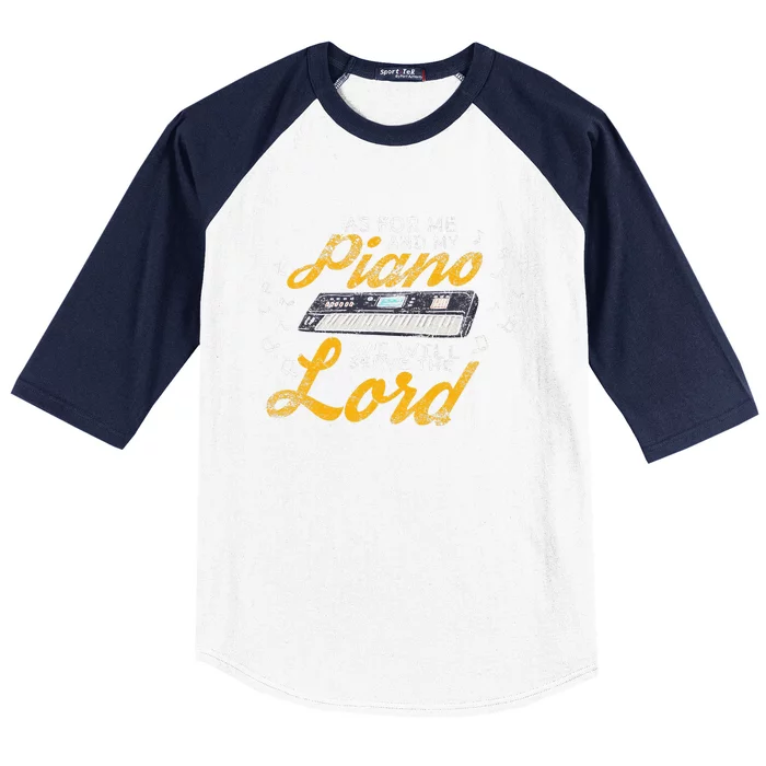 As for Me and My Piano We Will Serve The Lord Christian Baseball Sleeve Shirt