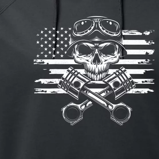 American Flag Motorcycle Apparel Motorcycle Performance Fleece Hoodie