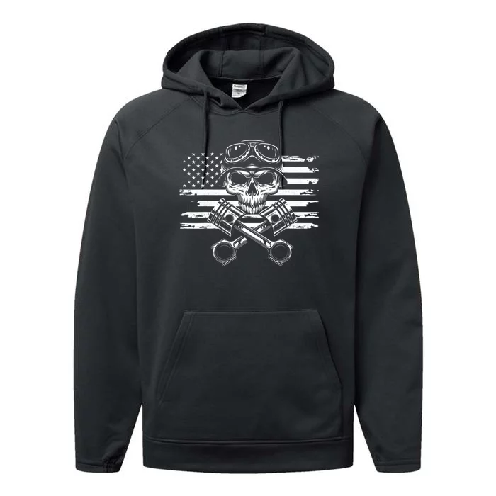 American Flag Motorcycle Apparel Motorcycle Performance Fleece Hoodie