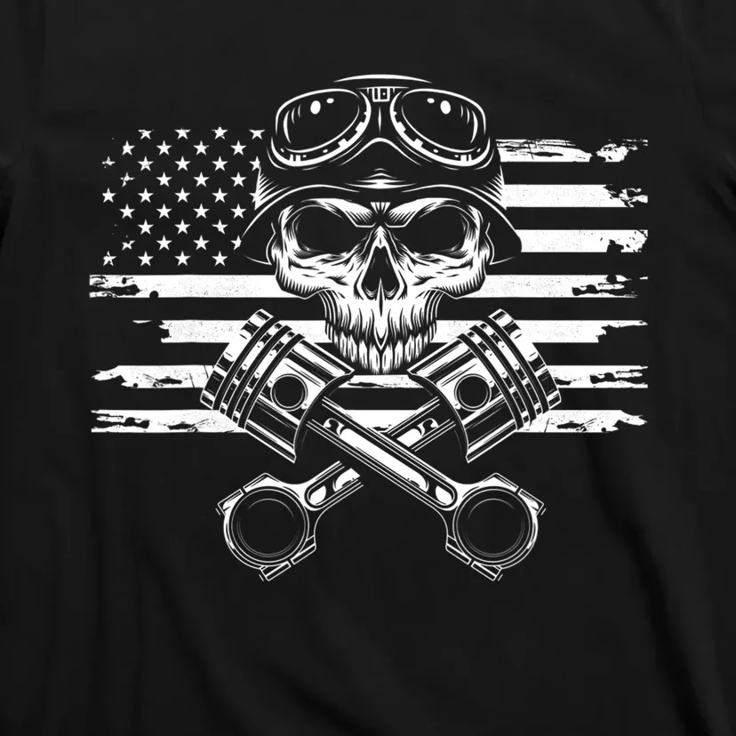 American Flag Motorcycle Apparel Motorcycle T-Shirt