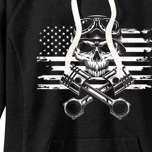 American Flag Motorcycle Apparel Motorcycle Women's Fleece Hoodie