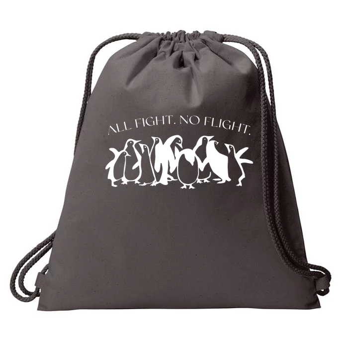 All Fight No Flight Drawstring Bag