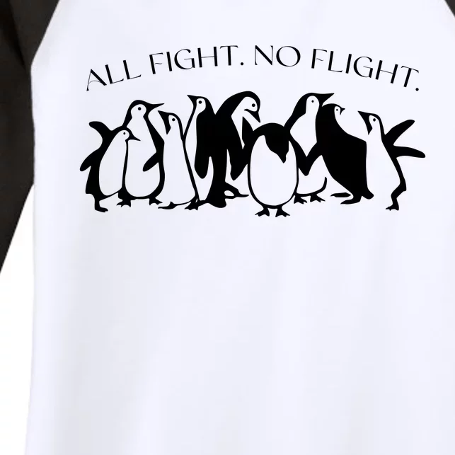 All Fight No Flight Women's Tri-Blend 3/4-Sleeve Raglan Shirt