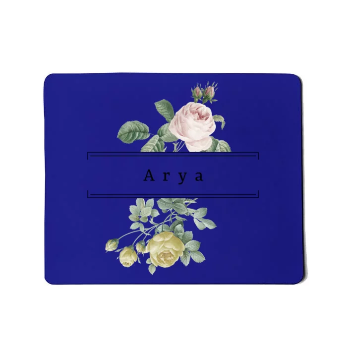 Arya First Name Vintage Roses Wedding Shower Rose Gift Mousepad