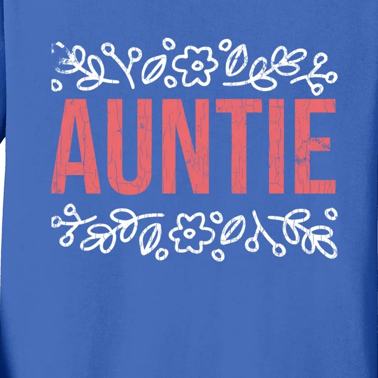 Aunties Funny Niece Aunt Graphic Gift Kids Long Sleeve Shirt