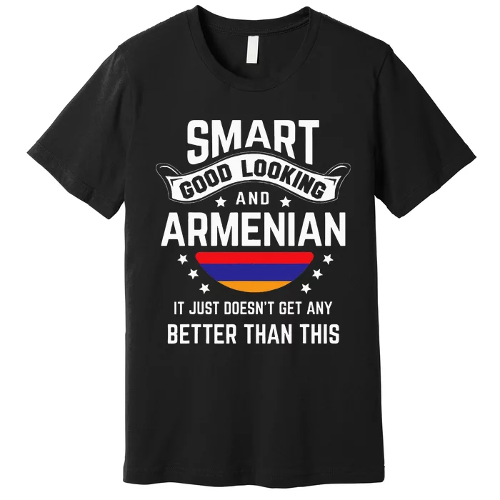 Armenian Flag Native Pride Funny Armenia Armenian Roots Premium T-Shirt