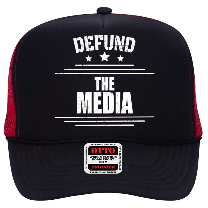 Anti Fake News Outfit I 864531120 Defund The Media Gift High Crown Mesh Trucker Hat