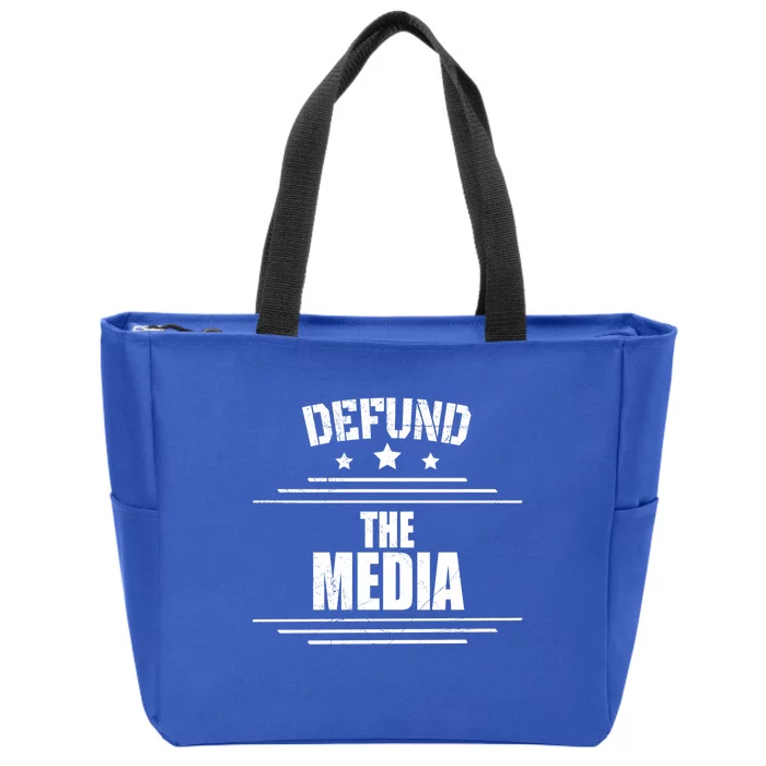 Anti Fake News Outfit I 864531120 Defund The Media Gift Zip Tote Bag