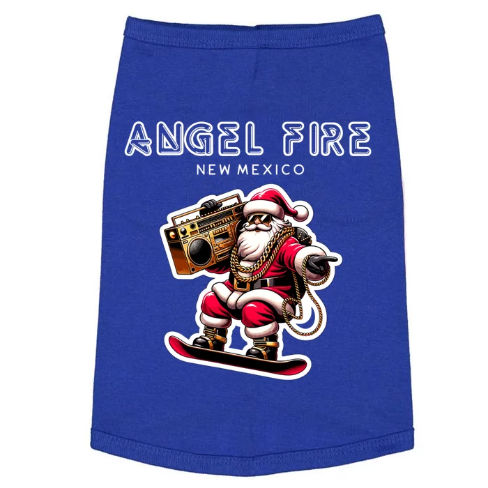 Angel Fire New Mexico Christmas Snowboard Santa Claus Great Gift Doggie Tank