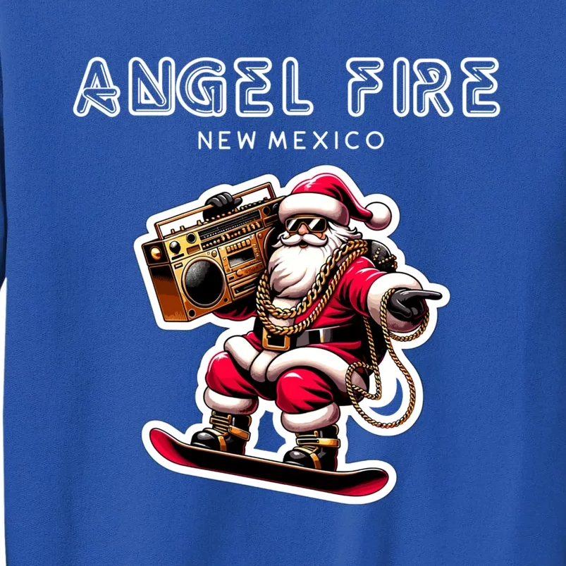 Angel Fire New Mexico Christmas Snowboard Santa Claus Great Gift Sweatshirt