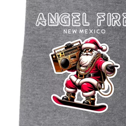 Angel Fire New Mexico Christmas Snowboard Santa Claus Great Gift Doggie 3-End Fleece Hoodie